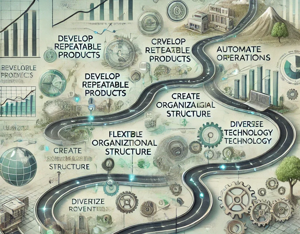 A roadmap highlighting strategies for building a scalable business model that fosters long-term growth.