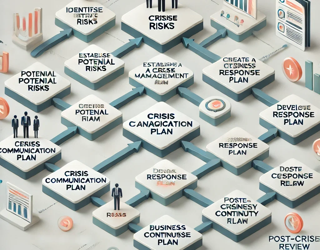 An organized flowchart depicting steps for