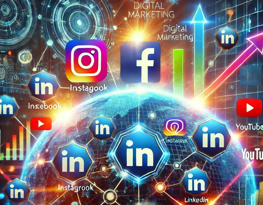 Social media platforms enhancing digital marketing strategies for business growth